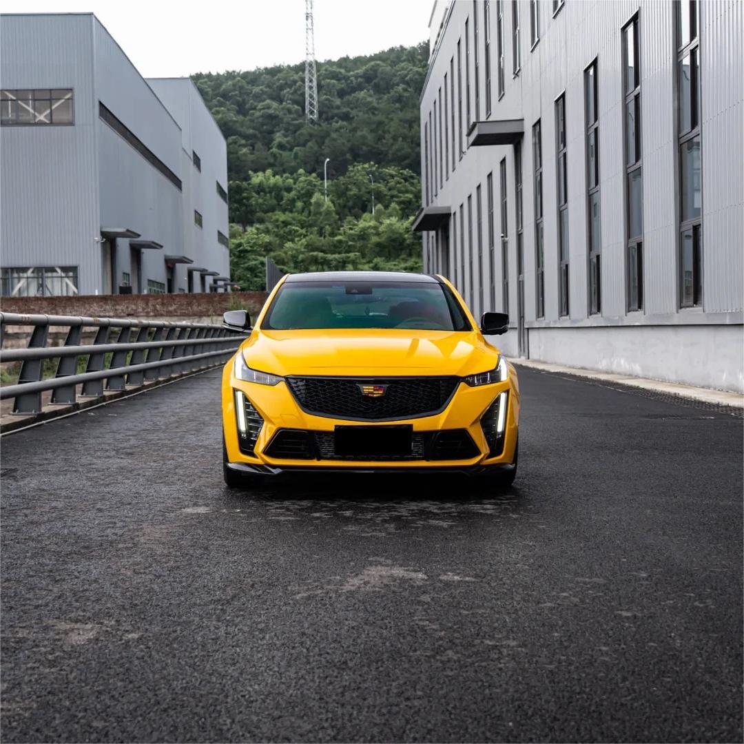 Gloss Sunflower Yellow Car Vinyl Wrap PET review Quality 02