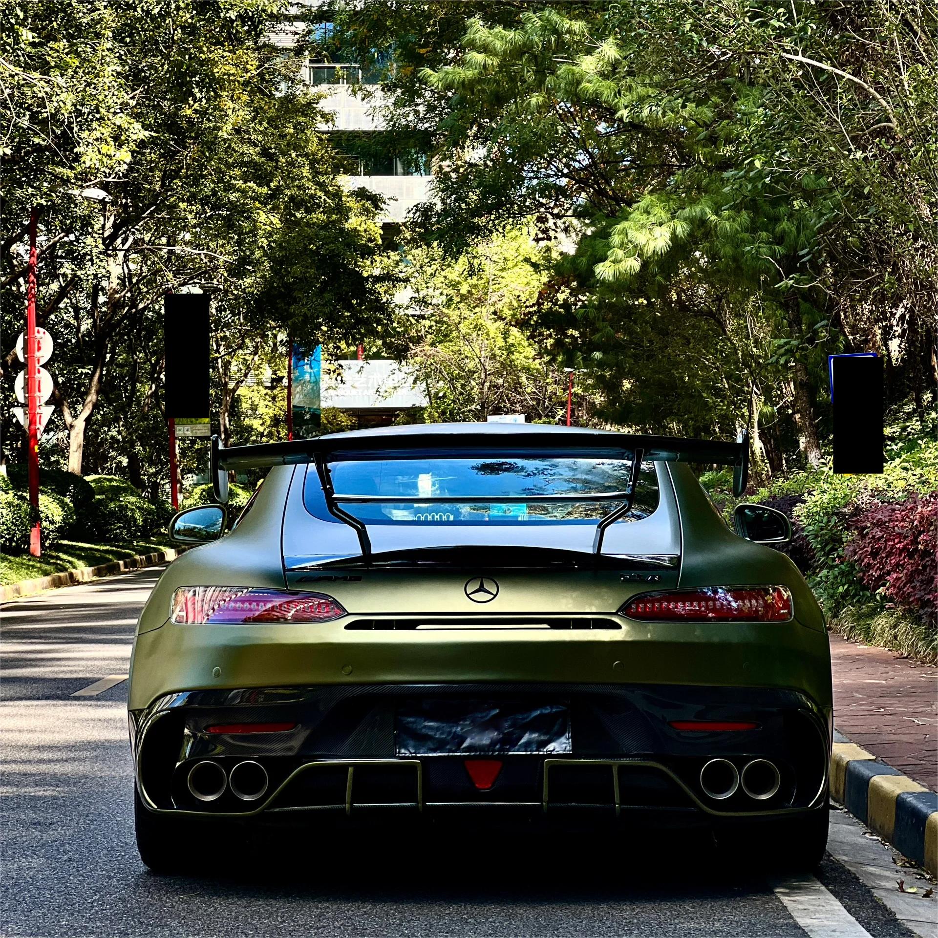 Matte Metallic Lighting Green Car Vinyl Wrap PET review John 01