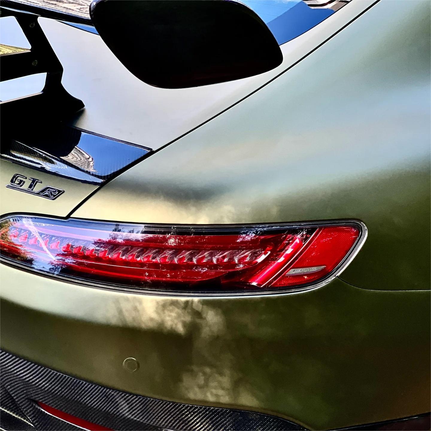 Matte Metallic Lighting Green Car Vinyl Wrap PET review John 03