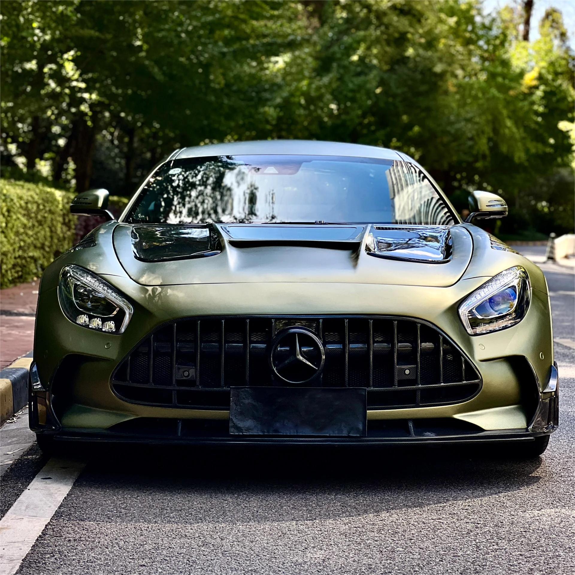 Matte Metallic Lighting Green Car Vinyl Wrap PET review John 04