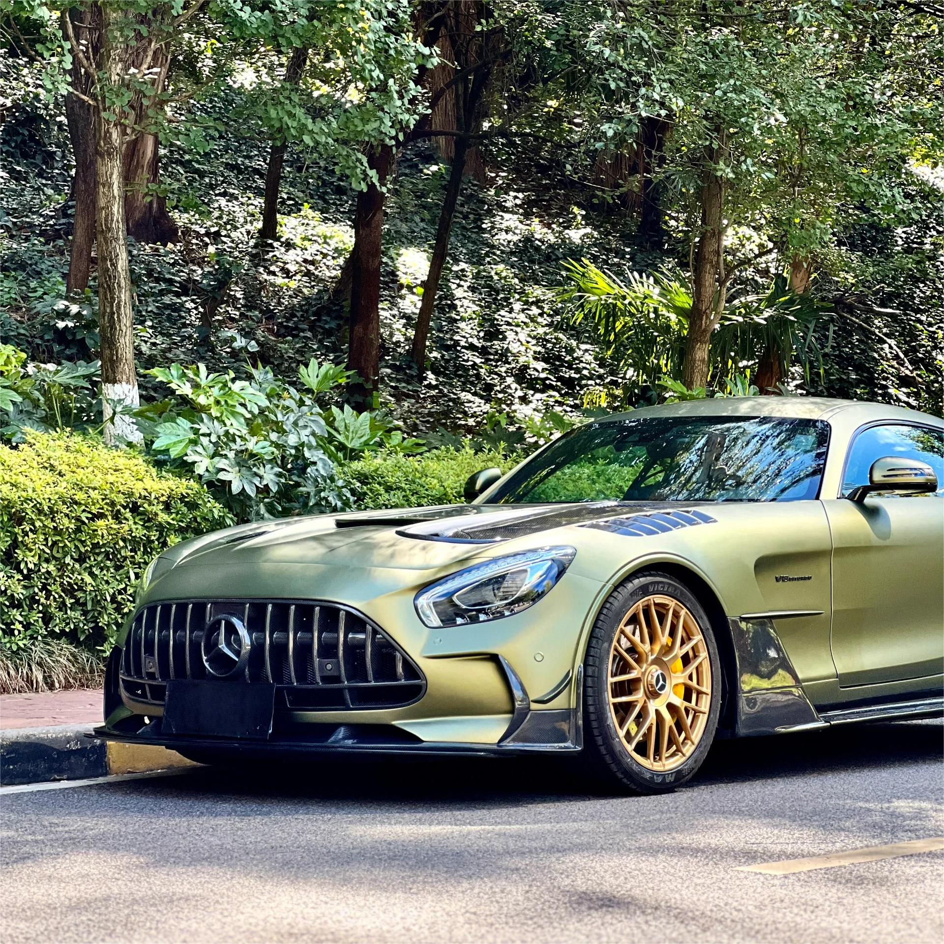 Matte Metallic Lighting Green Car Vinyl Wrap PET review John 02