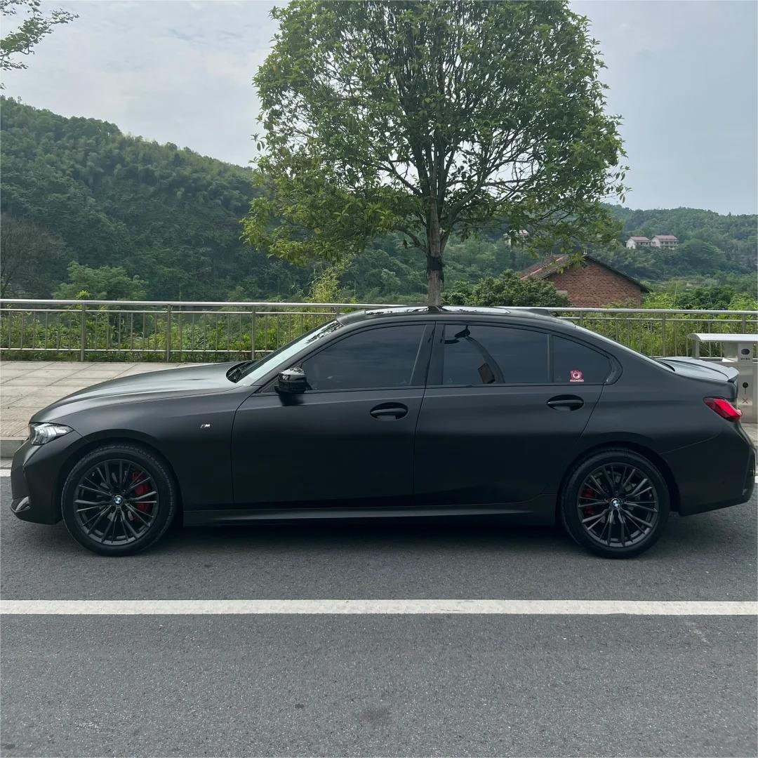 Matte Satin Black Ceramic Black Car Vinyl Wrap BMW  PET  review Satin 02