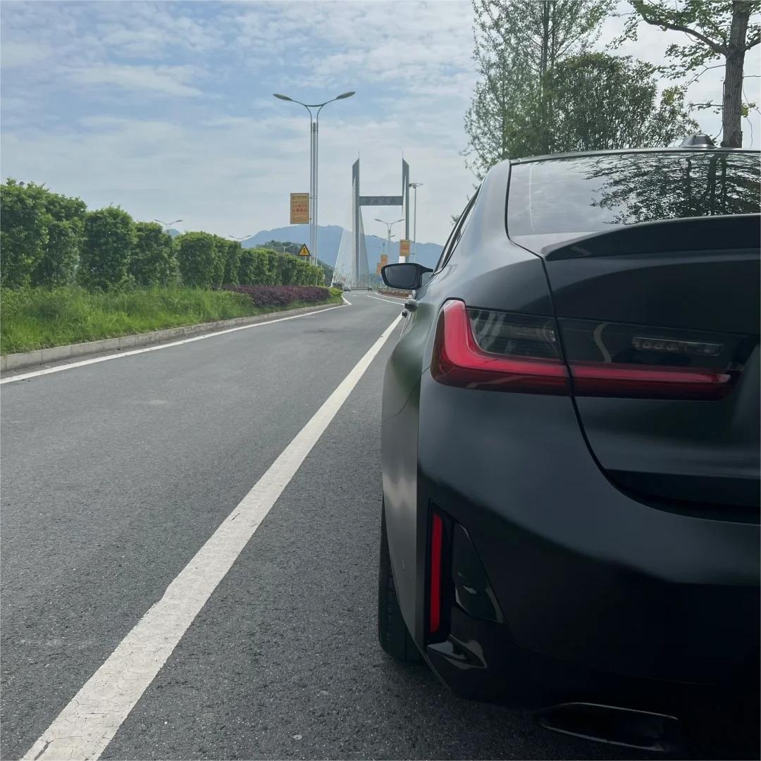 Matte Satin Black Ceramic Black Car Vinyl Wrap BMW  PET  review Satin 04