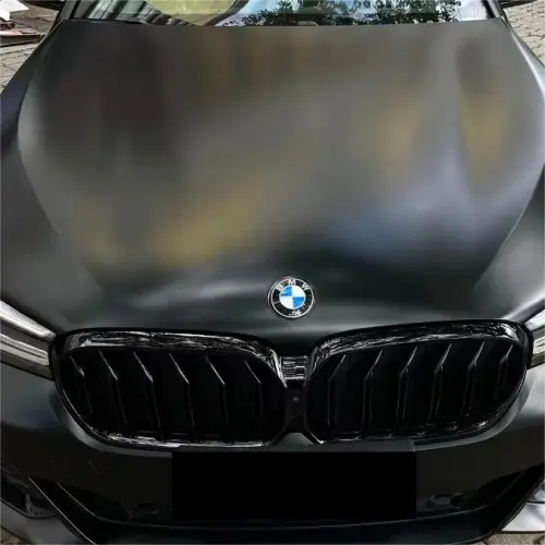Matte Satin Black Ceramic Black Car Vinyl Wrap BMW  PET  review 
