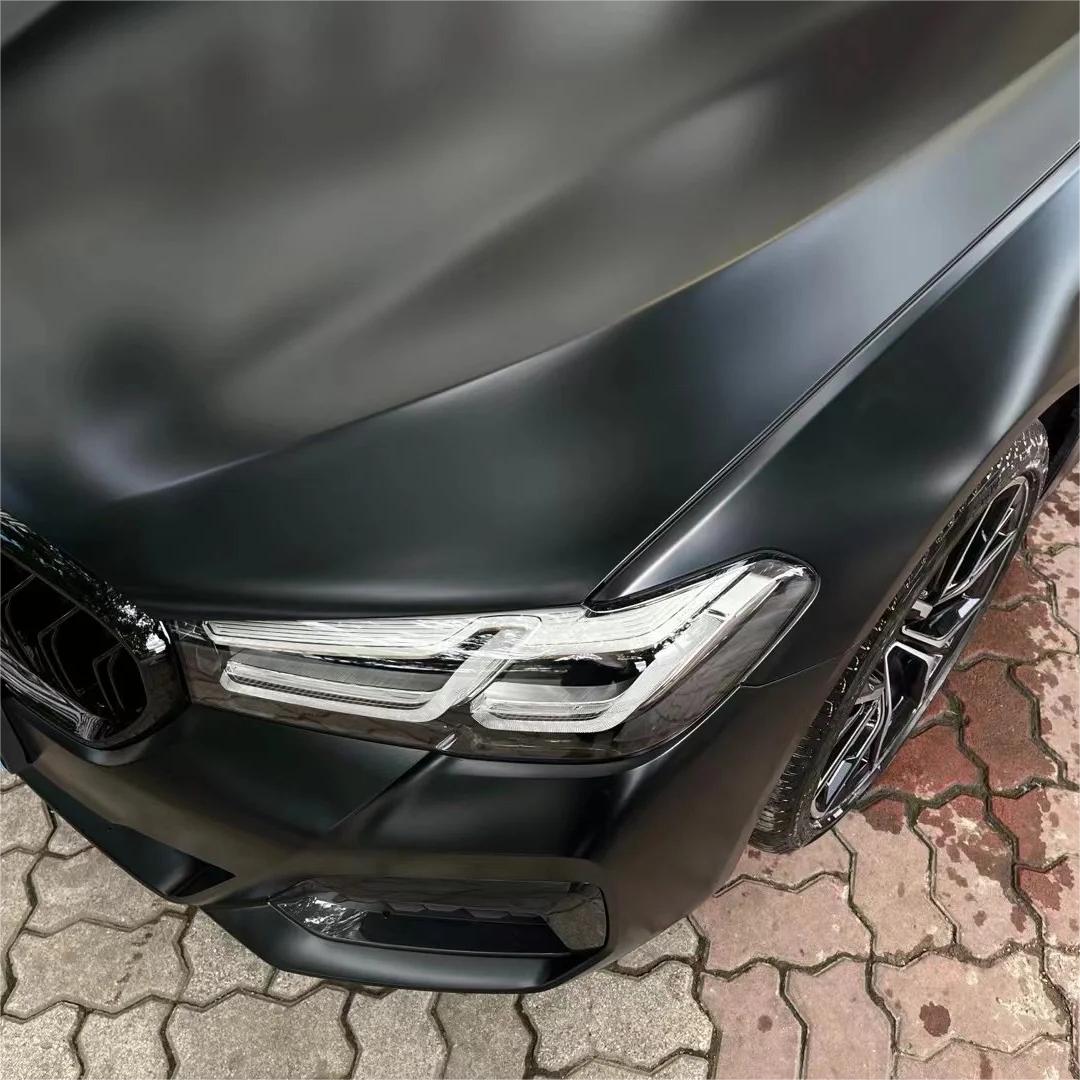 Matte Satin Black Ceramic Black Car Vinyl Wrap BMW  PET  review Coupe 01
