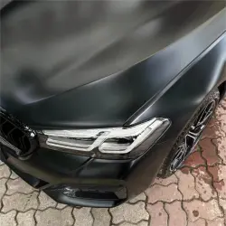 Matte Satin Black Ceramic Black Car Vinyl Wrap BMW  PET  review Coupe 02
