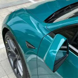 Gloss Hell Green Car Vinyl Wrap PET review Think 03