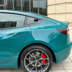 Gloss Hell Green Car Vinyl Wrap PET review Think 04