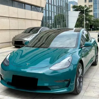 Gloss Hell Green Car Vinyl Wrap PET review Think 00