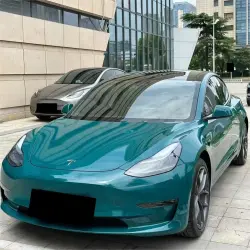 Gloss Hell Green Car Vinyl Wrap PET review Think 01