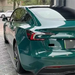Gloss Hell Green Car Vinyl Wrap PET review Little 03