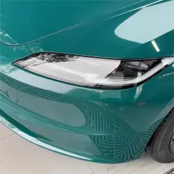 Gloss Hell Green Car Vinyl Wrap PET review Little 04