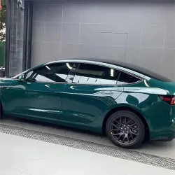 Gloss Hell Green Car Vinyl Wrap PET review Little 05
