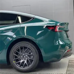 Gloss Hell Green Car Vinyl Wrap PET review Little 06