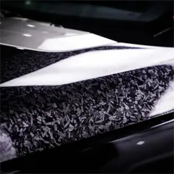 Gloss Black Forged Carbon Car Vinyl Wrap PET review Paint 03