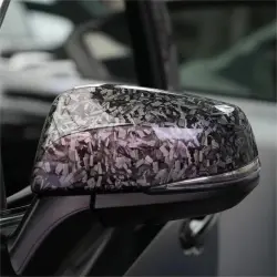Gloss Black Forged Carbon Car Vinyl Wrap PET review Around 01
