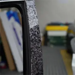 Gloss Black Forged Carbon Car Vinyl Wrap PET review Around 02