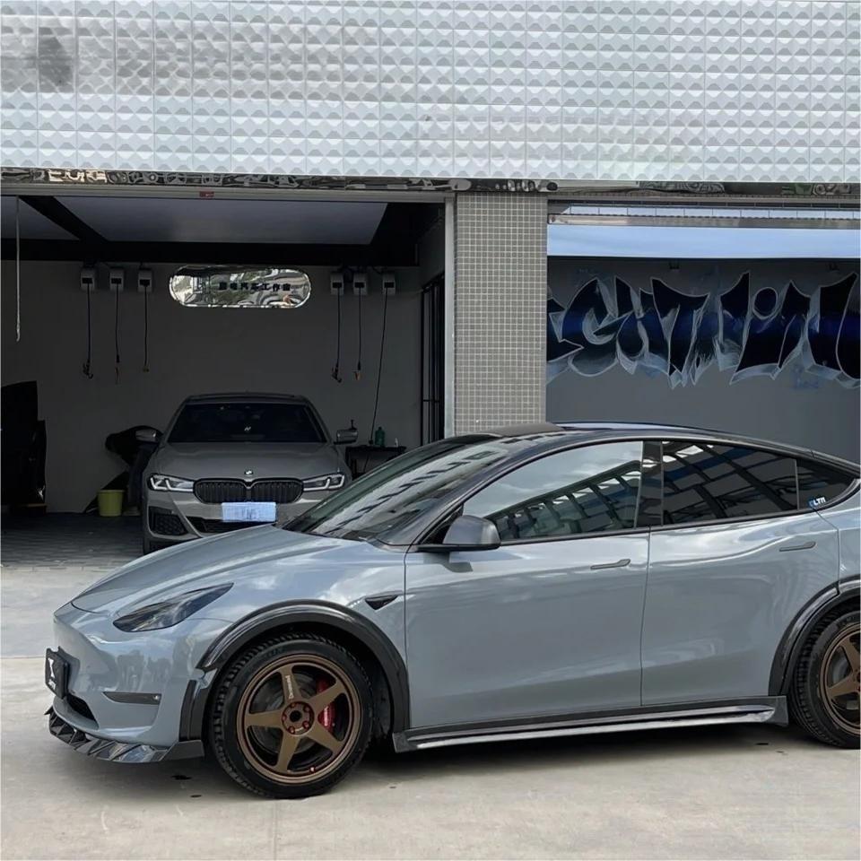 Gloss Light Slate Grey Car Vinyl Wrap PET review Sam 01