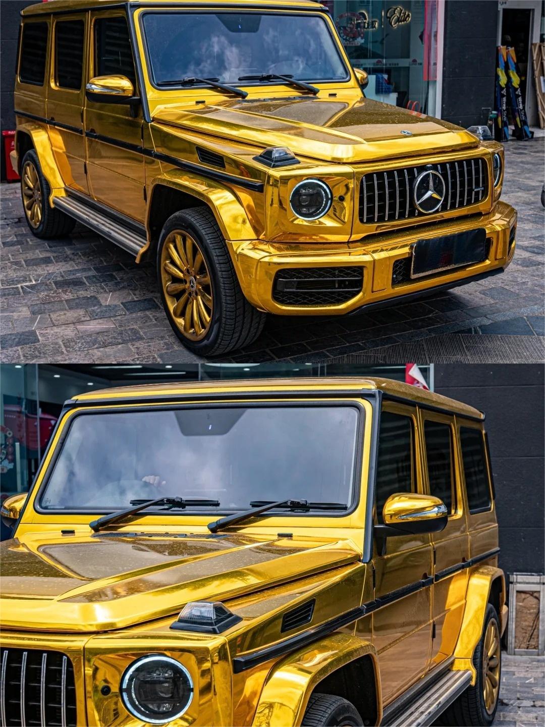 Gloss Mirror Chrome Gold Car Vinyl Wrap  review Eric J. 01