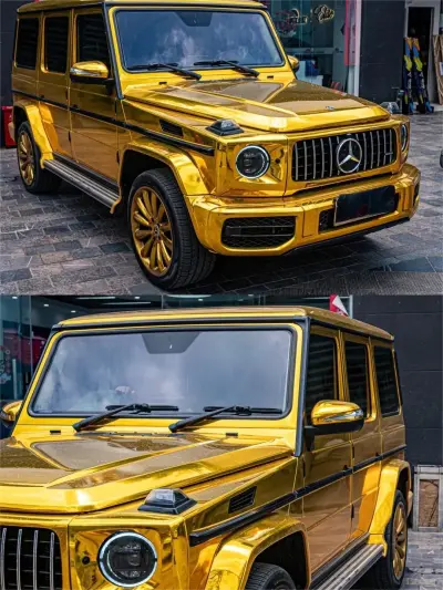 Gloss Mirror Chrome Gold Car Vinyl Wrap  review Eric J. 02