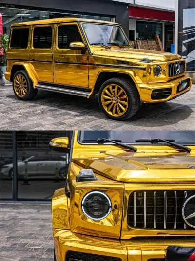 Gloss Mirror Chrome Gold Car Vinyl Wrap  review Eric J. 01