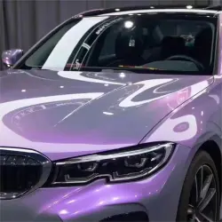 Gloss Metallic Chameleon Candy Grey Purple Car Vinyl Wrap PET review Unique 02