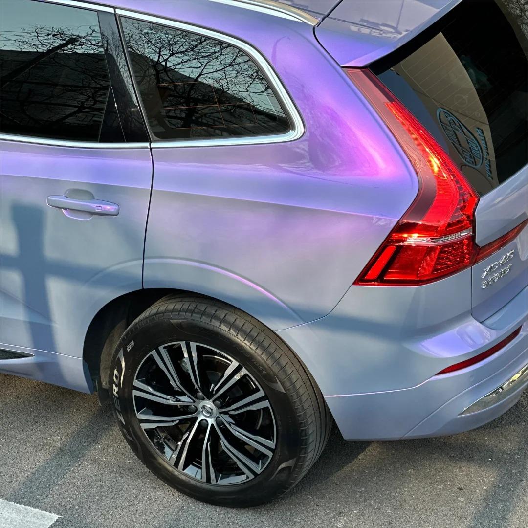 Gloss Metallic Chameleon Candy Grey Purple Car Vinyl Wrap PET review Matech 01