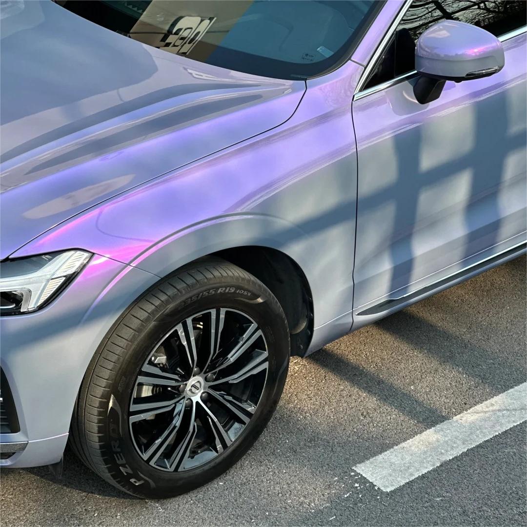 Gloss Metallic Chameleon Candy Grey Purple Car Vinyl Wrap PET review Matech 00