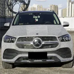 Matte Diamond Glitter Silver Car Vinyl Wrap review Silver 02