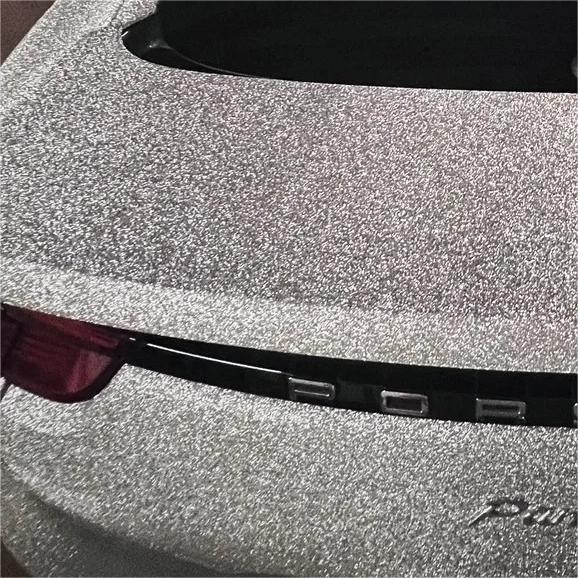 Matte Diamond Glitter Silver Car Vinyl Wrap review Shiny 01