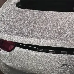 Matte Diamond Glitter Silver Car Vinyl Wrap review Shiny 02