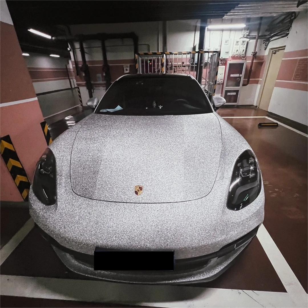 Matte Diamond Glitter Silver Car Vinyl Wrap review Shiny 00