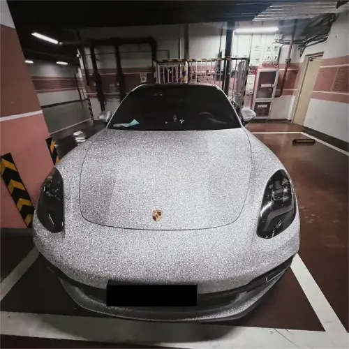 Matte Diamond Glitter Silver Car Vinyl Wrap review 