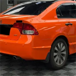 Gloss Crystal Orange Car Vinyl Wrap review Orange 03