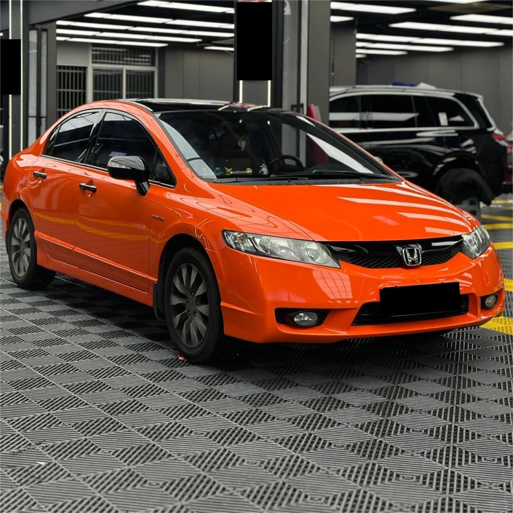 Gloss Crystal Orange Car Vinyl Wrap PET review Orange 00