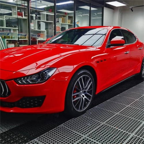 Gloss Ferrari Red Car Vinyl Wrap PET reviewed by