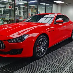 Gloss Ferrari Red Car Vinyl Wrap Sale review Surface 01