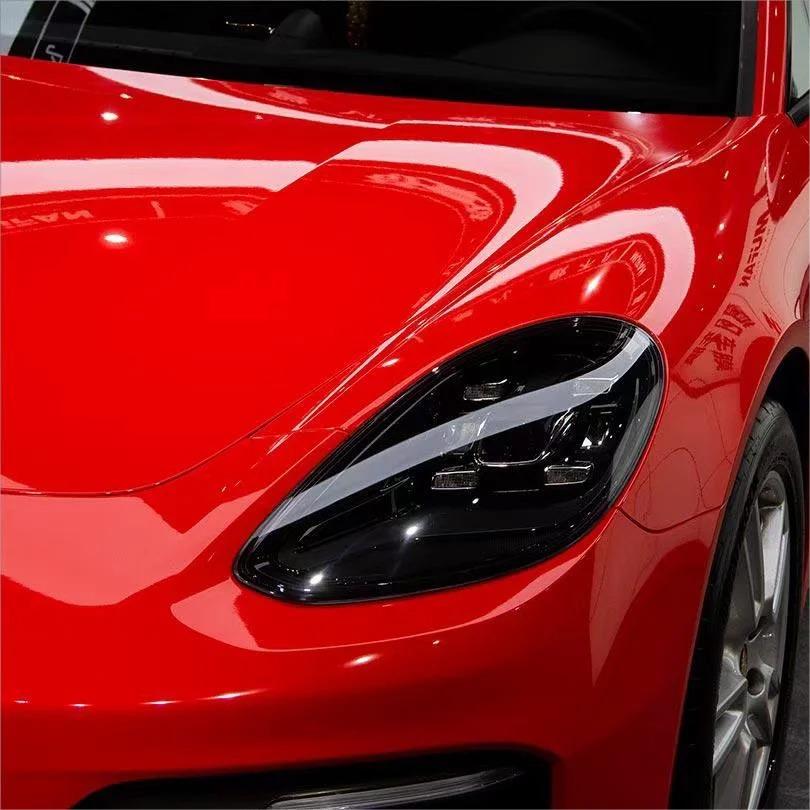 Gloss Ferrari Red Car Vinyl Wrap PET review Address 01