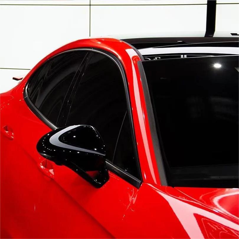 Gloss Ferrari Red Car Vinyl Wrap PET review Address 02