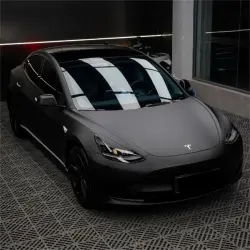 Ultra Matte Casting Black Car Vinyl Wrap Tesla  BMW review Simply 01