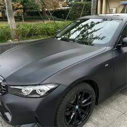 Ultra Matte Casting Black Car Vinyl Wrap Tesla  BMW review Photos 02