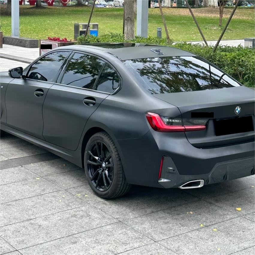 Ultra Matte Black Car Vinyl Wrap Tesla BMW PET review Photos 02