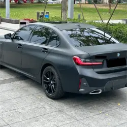 Ultra Matte Casting Black Car Vinyl Wrap Tesla  BMW review Photos 03