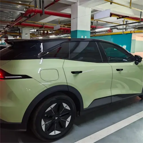 Gloss Light Khaki Green Car Vinyl Wrap PET review 