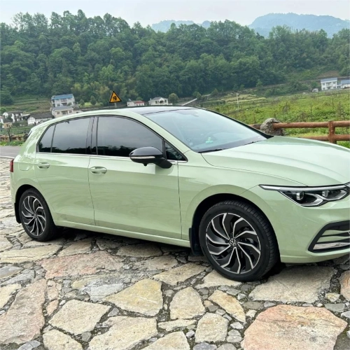 Gloss Light Khaki Green Car Vinyl Wrap PET review 