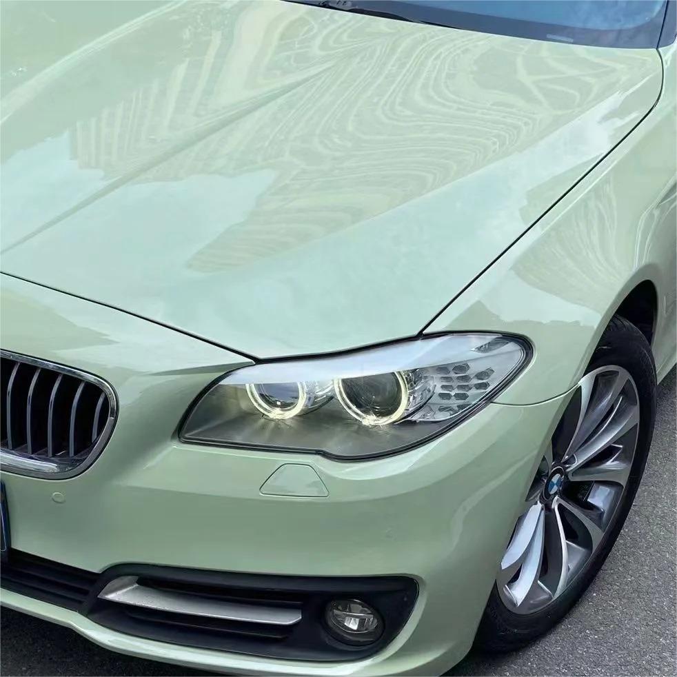 Gloss Light Khaki Green Car Vinyl Wrap PET review Finally 03