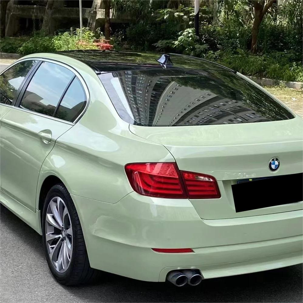 Gloss Light Khaki Green Car Vinyl Wrap PET review Finally 04