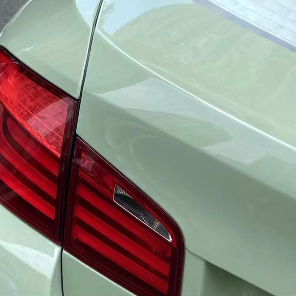 Gloss Light Khaki Green Car Vinyl Wrap PET review Finally 07