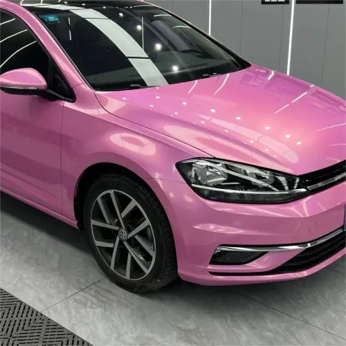 Gloss Metallic Rainbow Laser Pink Car Vinyl Wrap review 