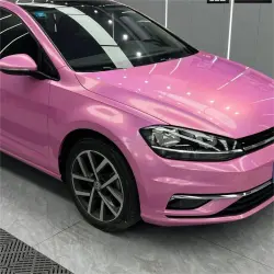 Gloss Metallic Rainbow Laser Pink Car Vinyl Wrap review Week 01